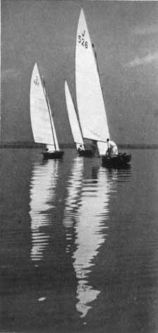 Aus: Sonne Wind und Weie Segel, 1941: Beim 3 Seen-Wettkampf auf dem Ammersee